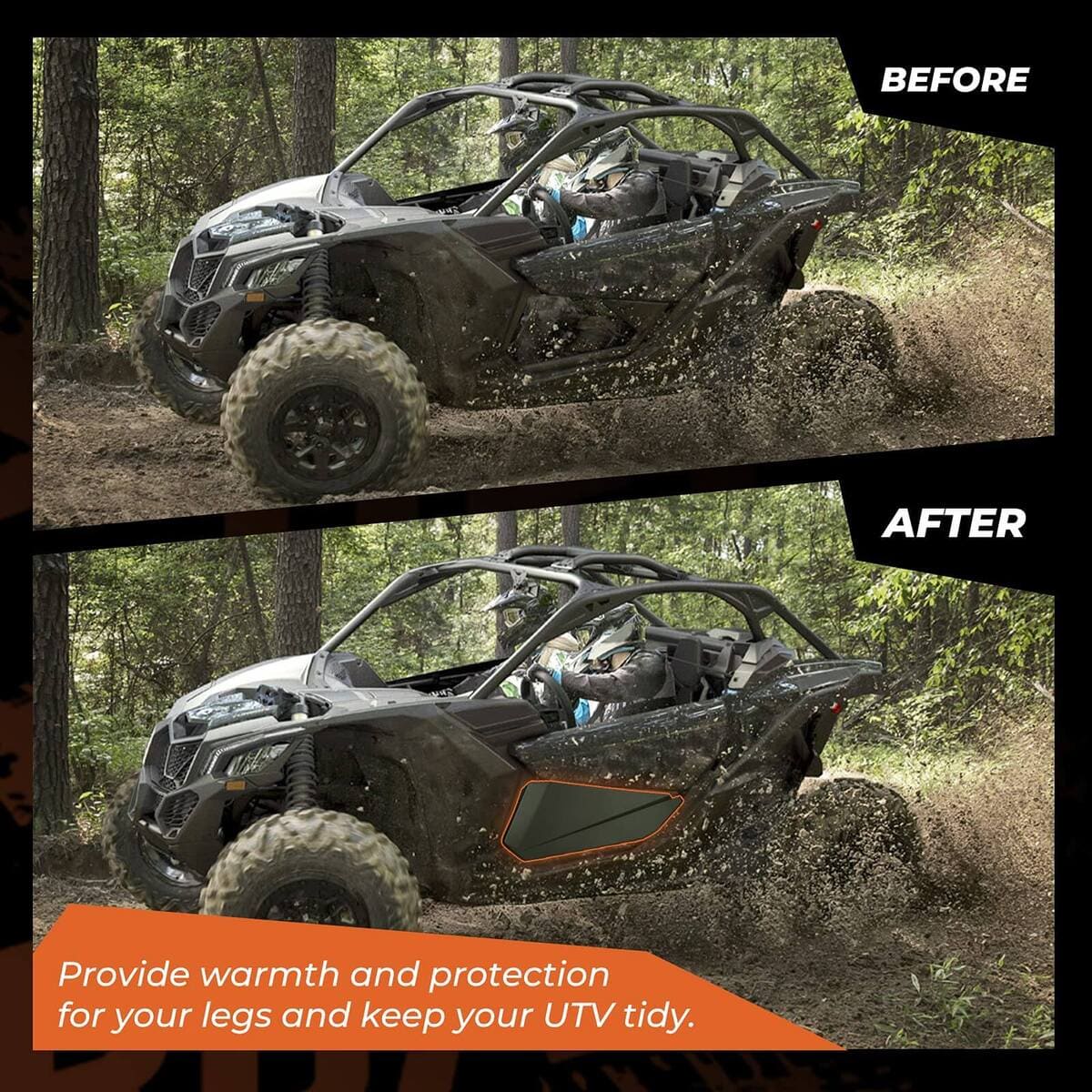 Kemimoto '17+ Can-Am Maverick X3 Flip Windshield & Lower Doors
