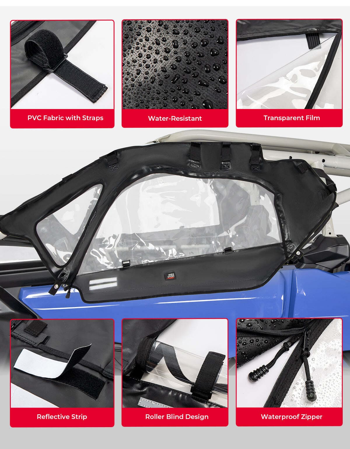 Kemimoto '17+ Can-Am Maverick X3 Flip Windshield & Soft Cab Enclosures