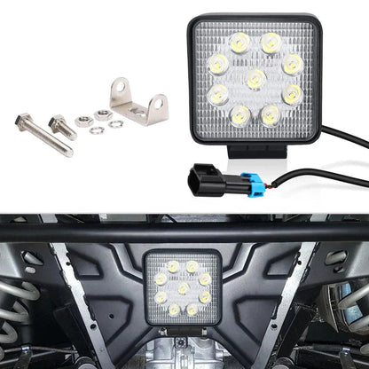 Kemimoto '18-'24 Polaris Ranger XP 1000 Rear View Mirror & 40mm Wafer Light