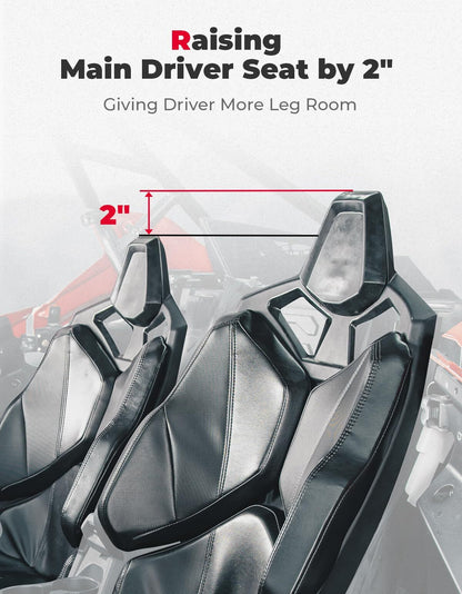 Kemimoto '20-'23 Polaris RZR PRO 2" 4Pcs Main Driver Seat Risers