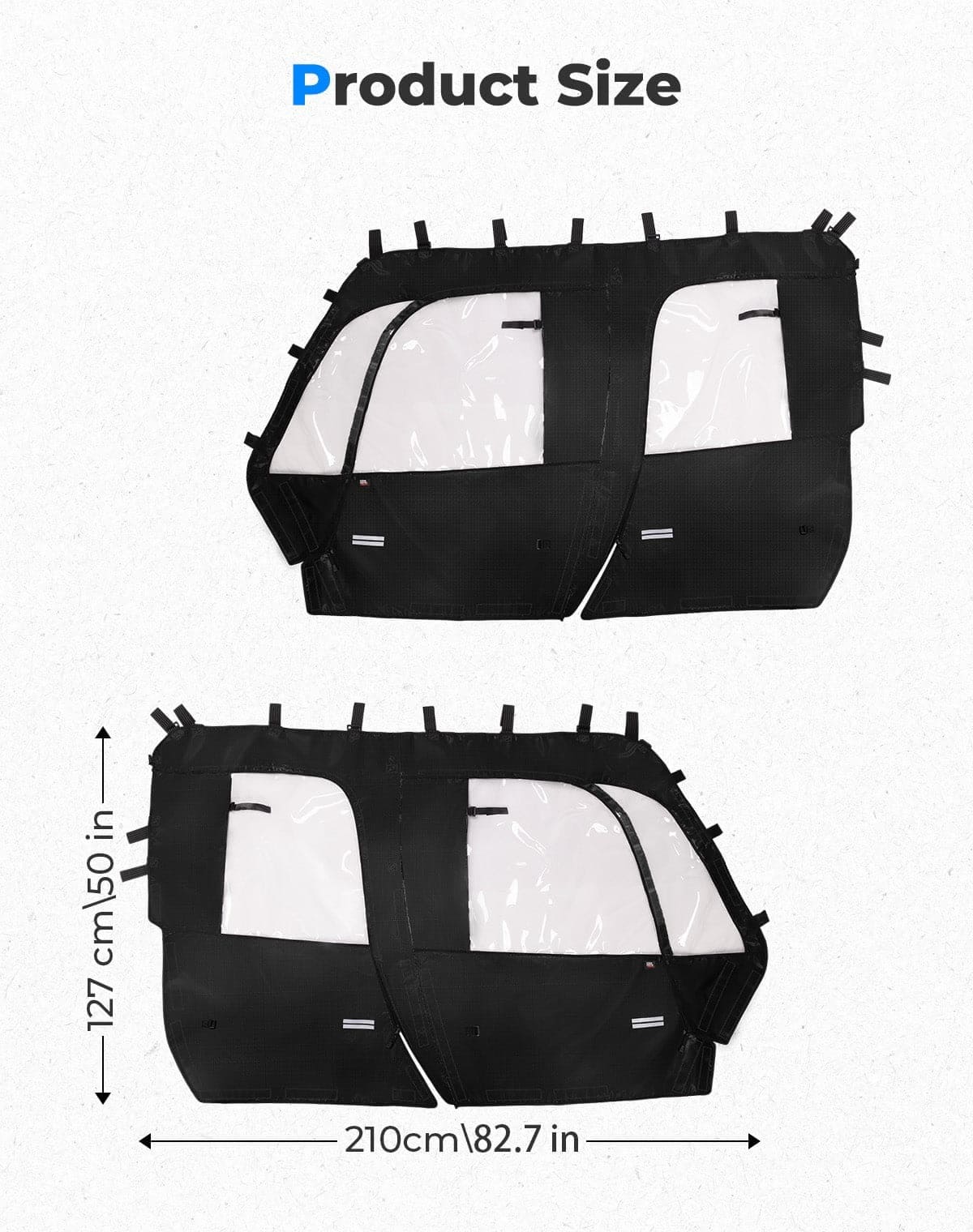 Kemimoto '20+ Tracker 800SX Crew Soft Doors Cab Enclosure