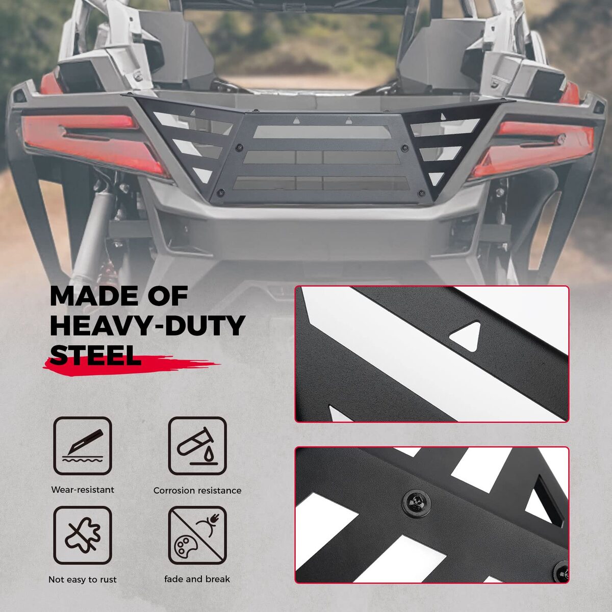 Kemimoto '22-'24 Polaris RZR Pro R/4 Rear Cargo Bed Extender Tailgate