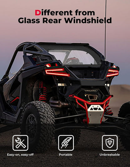 Kemimoto '22-'24 Polaris RZR PRO R R4 Soft Rear Windshield