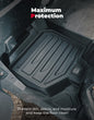 Kemimoto '23 Honda Pioneer 1000-6 Anti-Slip Floor Mats 4Pcs