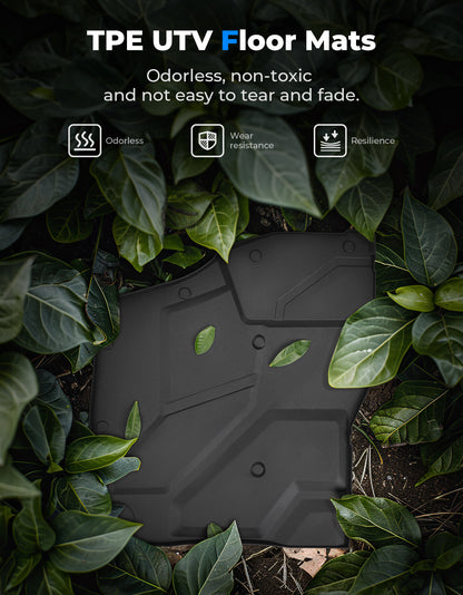 Kemimoto '24+ Polaris Xpedition XP 5/ADV 5 Front & Rear TPE Floor Mat