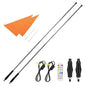 Kemimoto 2PCS 5ft UTV Whip Lights With Spring Bases