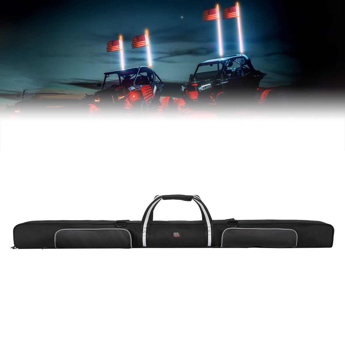 Kemimoto 4FT Whip Lights Storage Bag