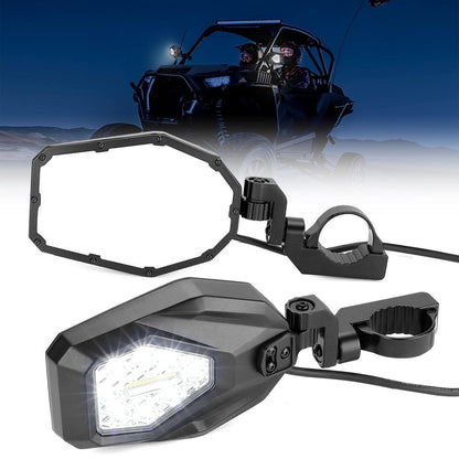 Kemimoto Can-am Commander Mirrors with Led Turn Signal Lights