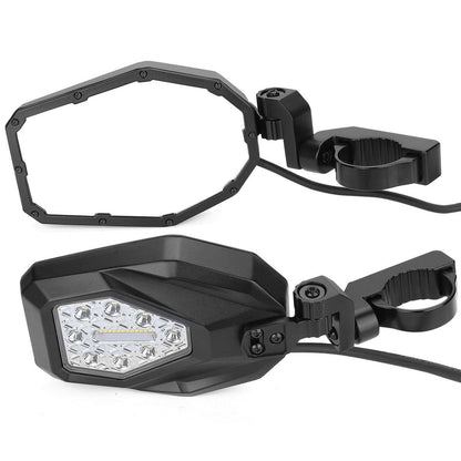 Kemimoto Can-am Commander Mirrors with Led Turn Signal Lights