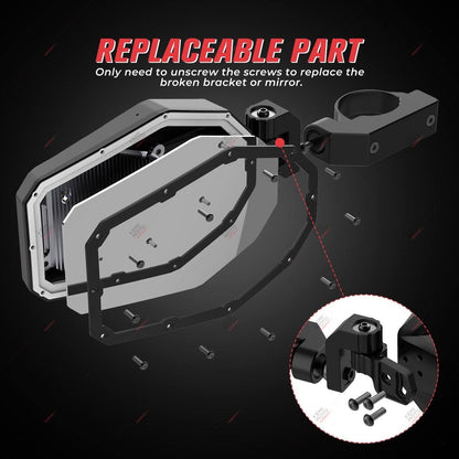 Kemimoto Can-am Commander Mirrors with Led Turn Signal Lights