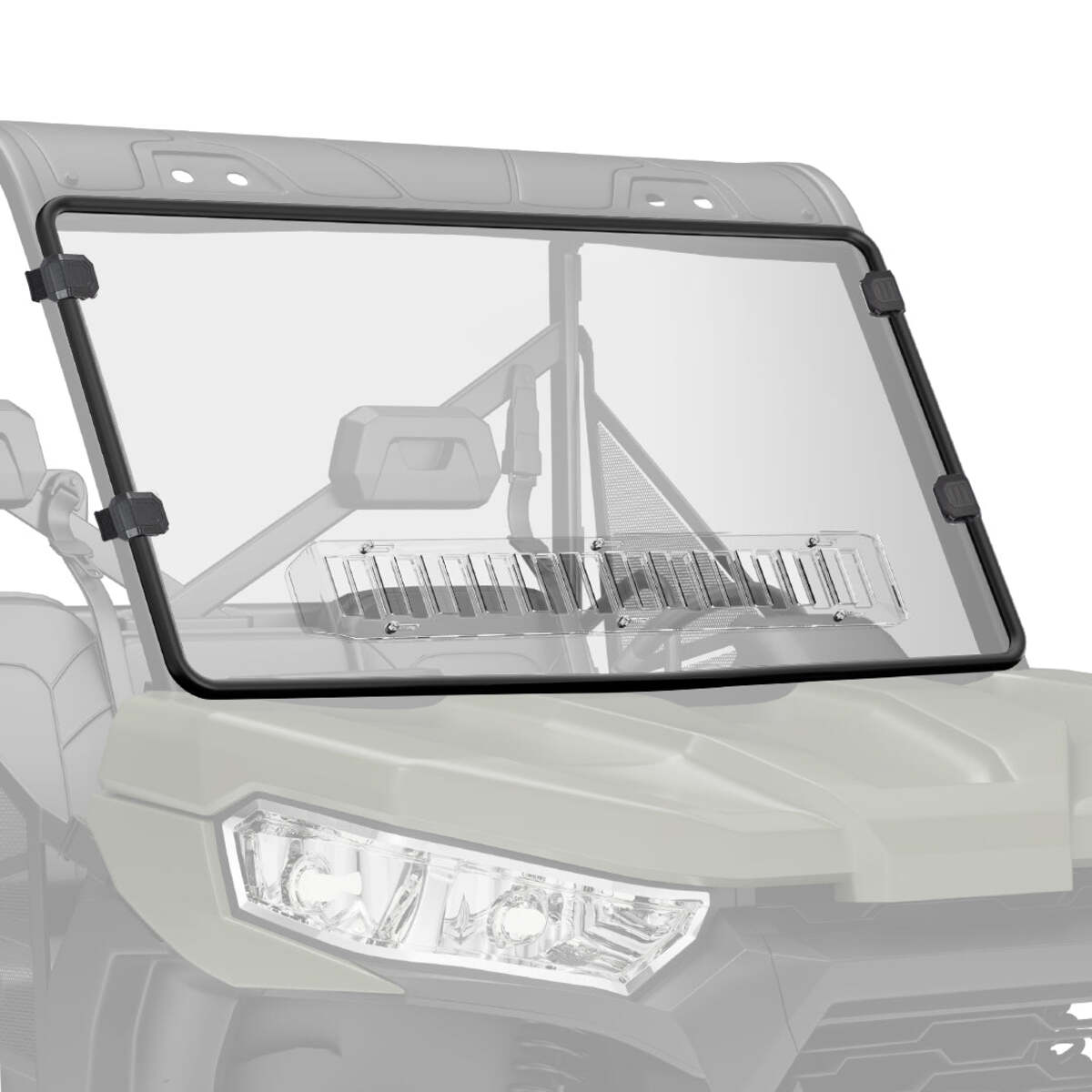 Kemimoto Can-Am Defender Front Vented Full Windshield & Soft Rear Windshield