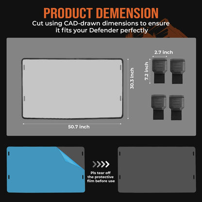 Kemimoto Can Am Defender HD 5 /8 /10 /Max Front Full Windshield