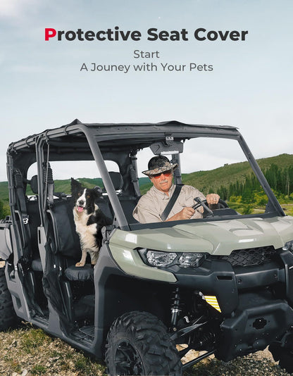 Kemimoto Can-Am Defender Max Front & Rear Waterproof Seat Cover