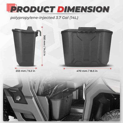 Kemimoto Can-Am Defender Removable 20L Cargo Storage Box & Storage Box