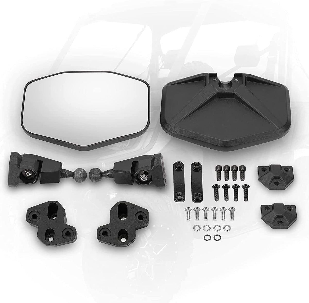 Kemimoto Can Am Defender Side Mirrors Aluminum - One Pair
