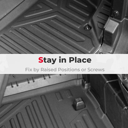 Kemimoto Can-Am Defender TPE Floor Mats & Bed Liner for 4-Seater