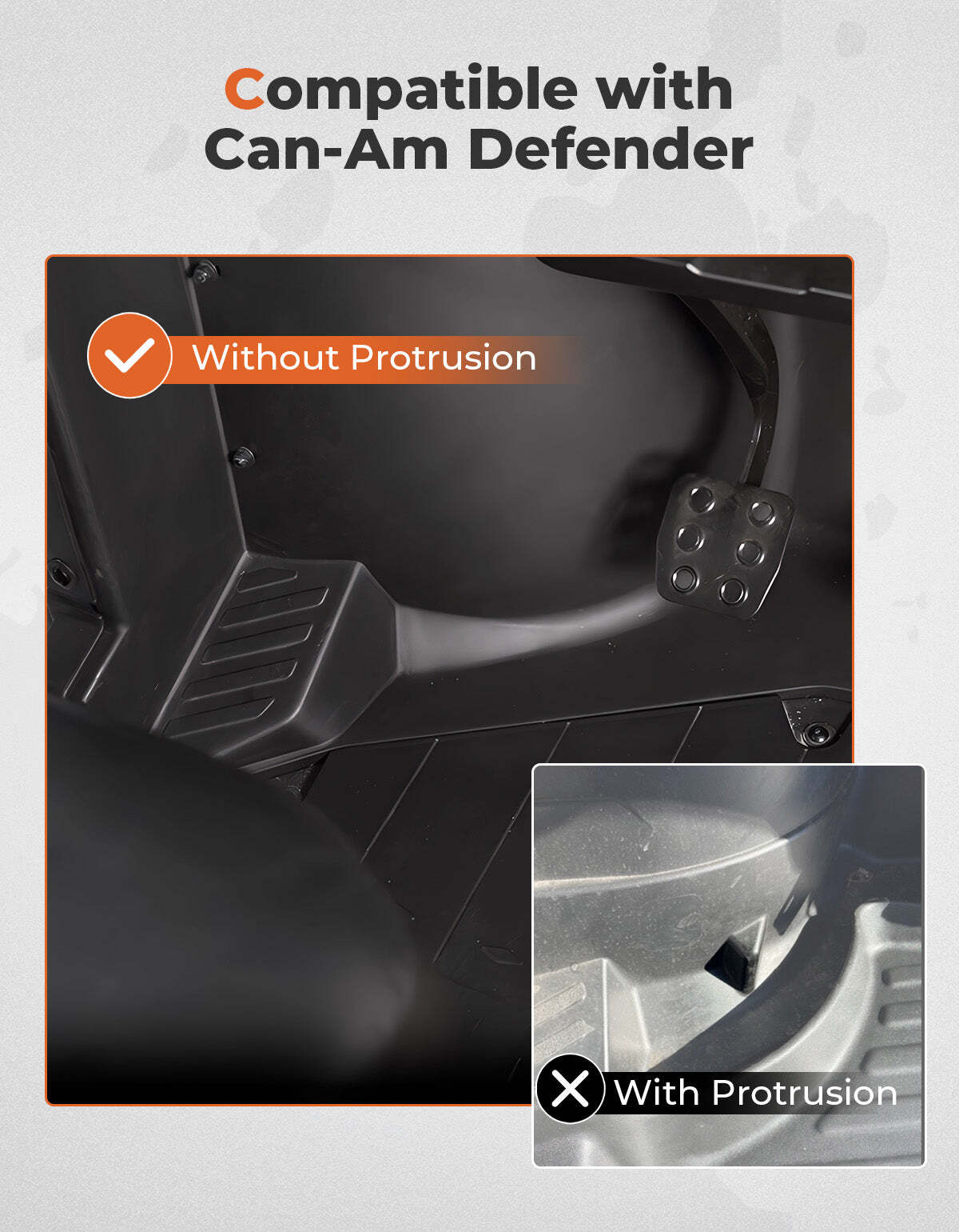 Kemimoto Can-Am Defender TPE Floor Mats & Bed Liner