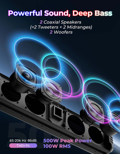 Kemimoto Can-Am Maverick Midnight Sound Bar