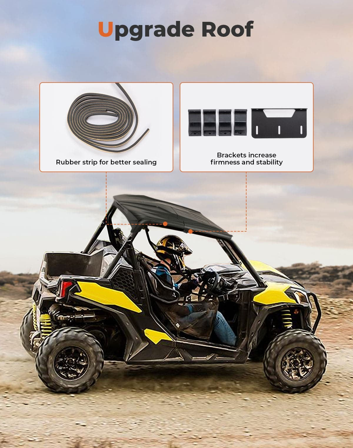 Kemimoto Can-Am Maverick Sport/Trail Upgrade Hard Roof