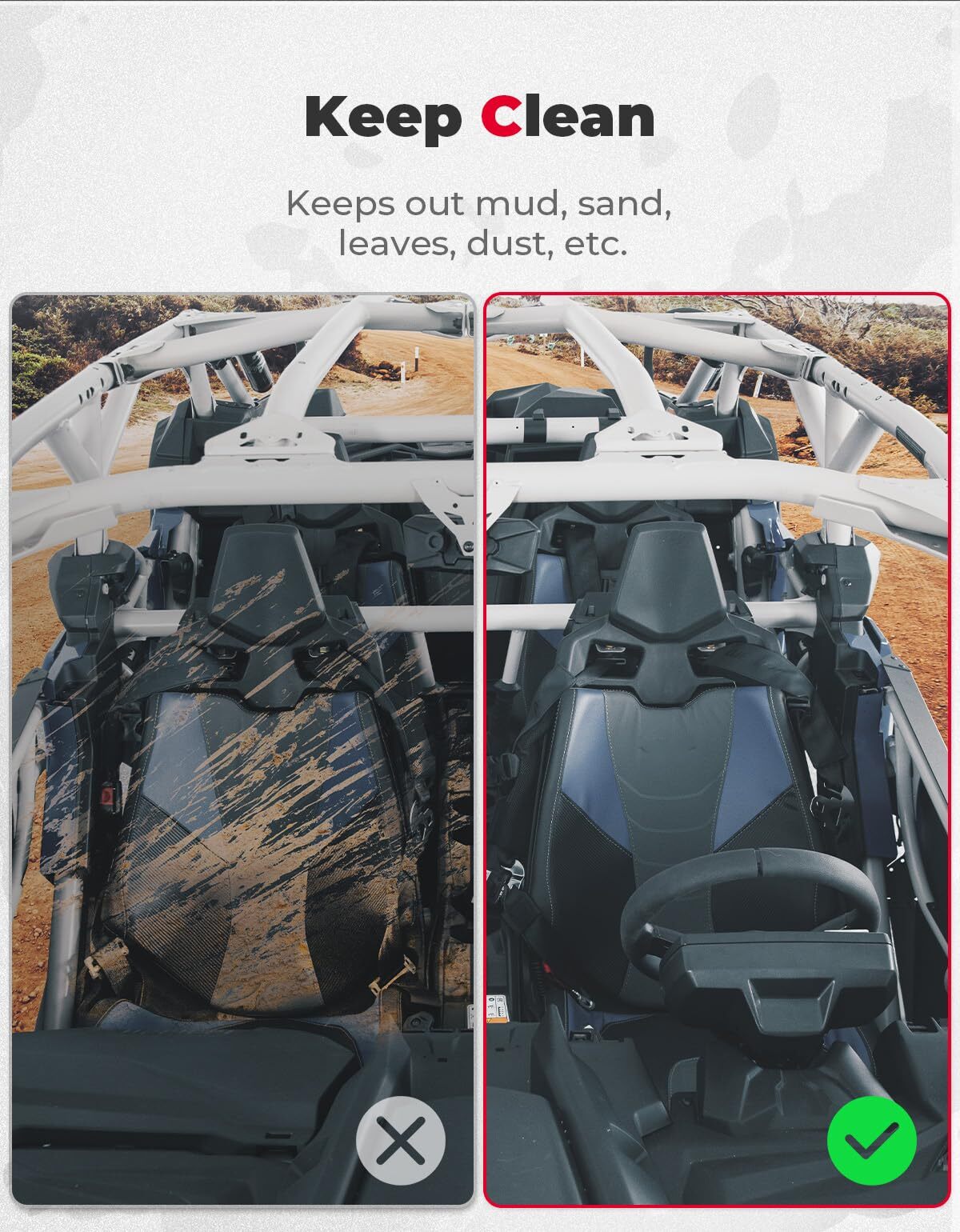 Kemimoto Can-Am Maverick X3 and X3 Max Set of Aluminum Front Full Doors