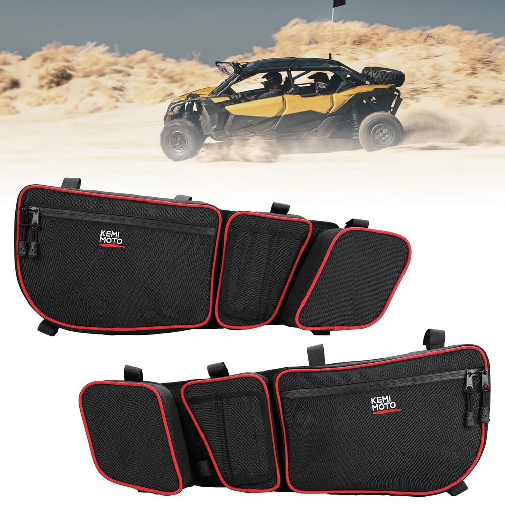 Kemimoto Can Am Maverick X3 Door Storage Bags with Removable Knee Pad