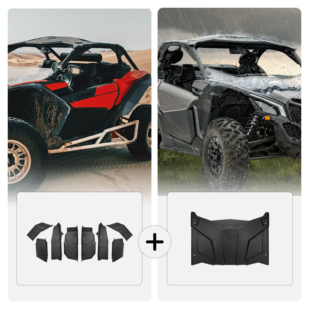 Kemimoto Can-Am Maverick X3 Extended Fender Flares & Hard Roof
