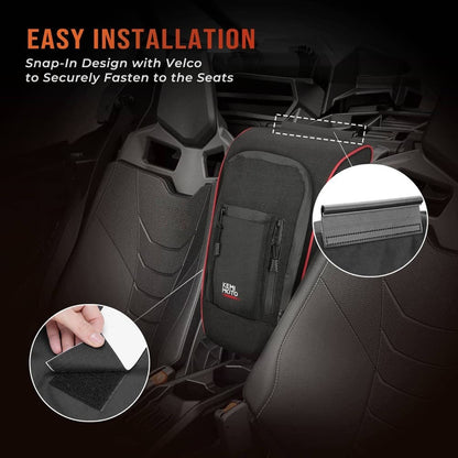 Kemimoto Can-Am Maverick X3 Front Lower Door Inserts & Console Storage Bag