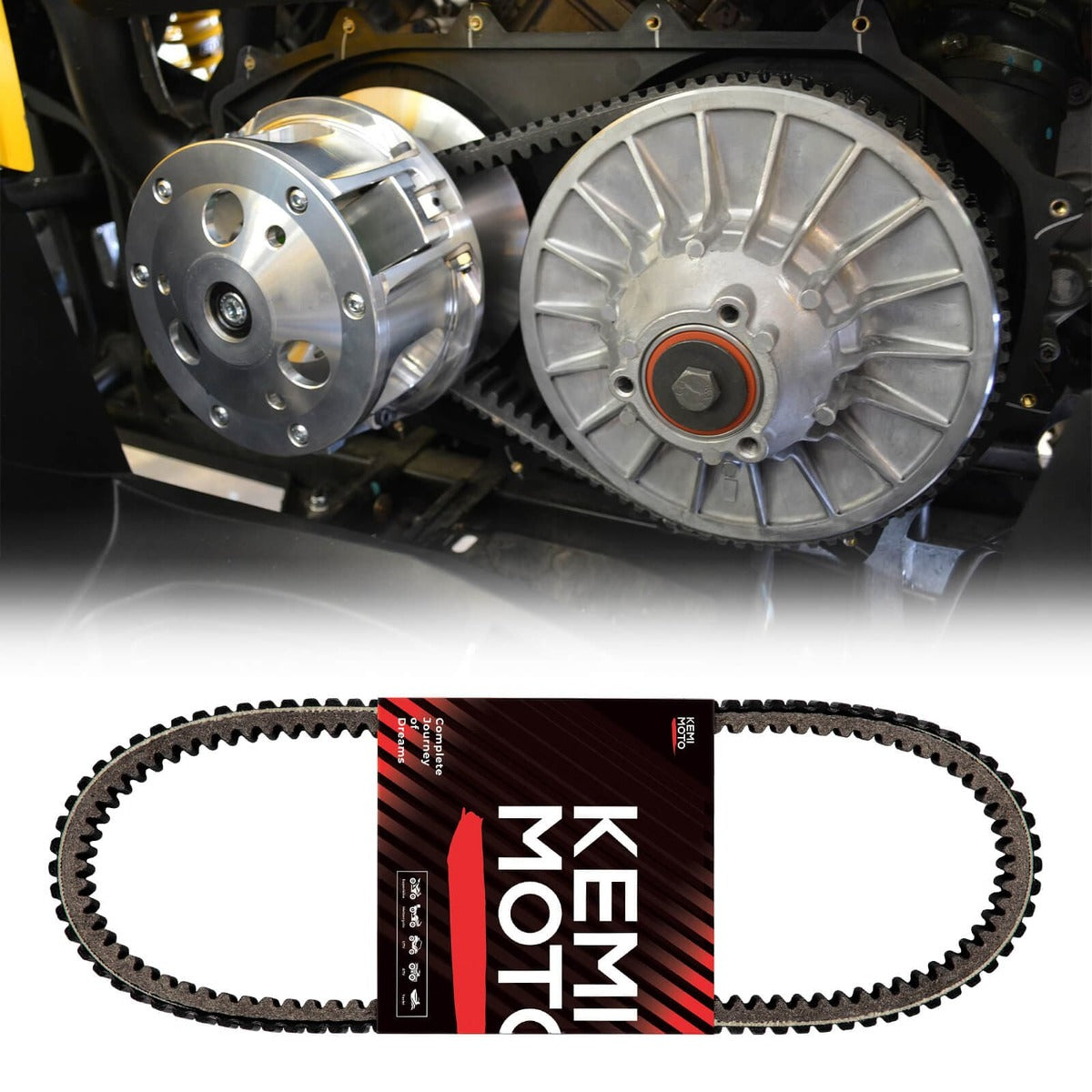 Kemimoto Can-Am Maverick X3 Front Lower Door Inserts & Heavy Duty Belts