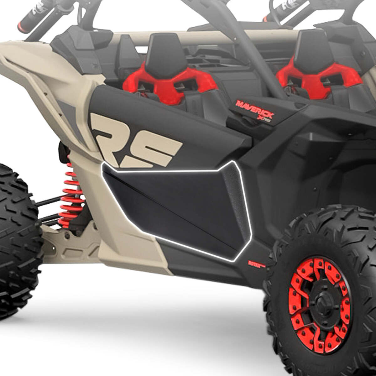 Kemimoto Can-Am Maverick X3 Front Lower Door Inserts & Plastic Roof