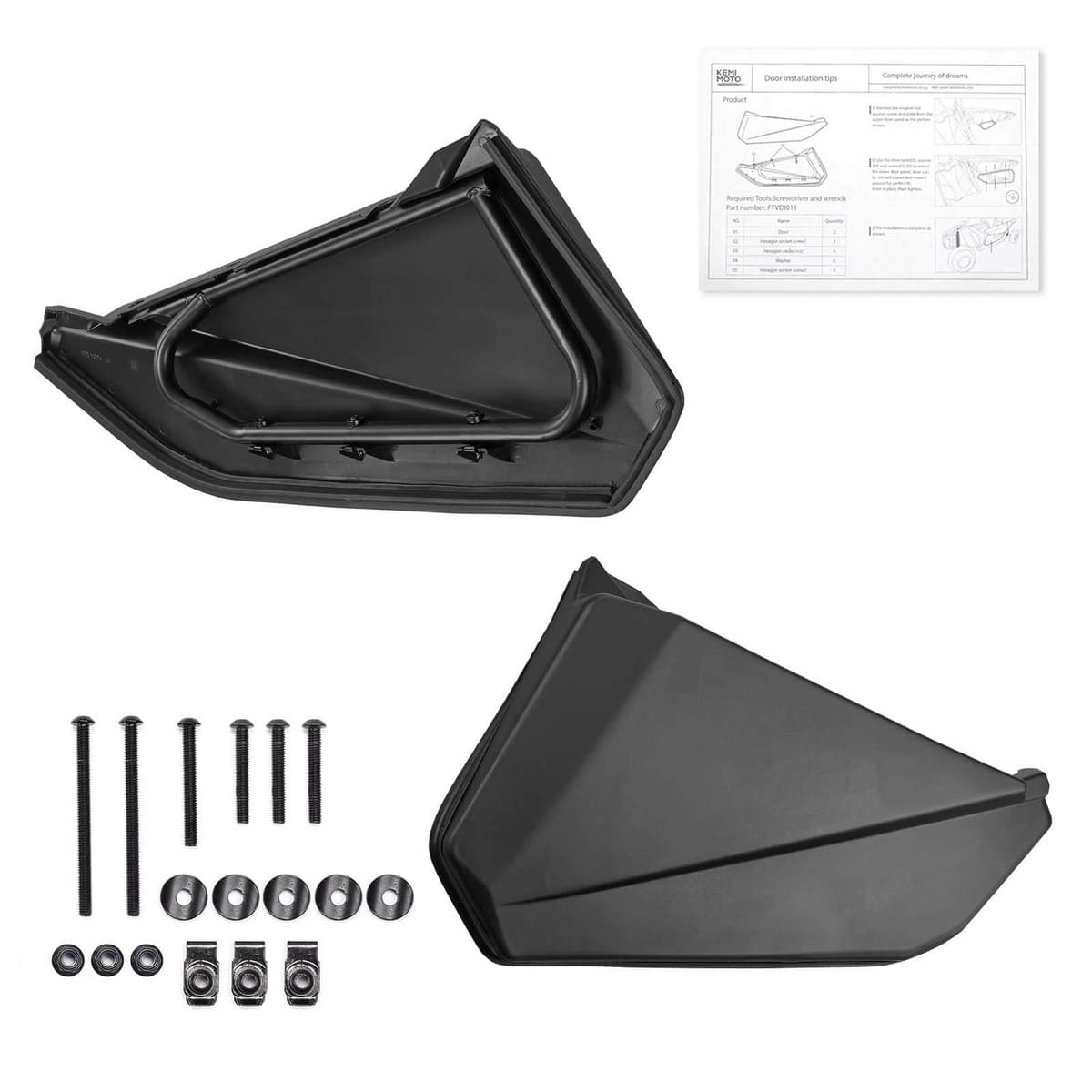 Kemimoto Can-Am Maverick X3 Front Lower Doors & Rear Cargo Tailgate