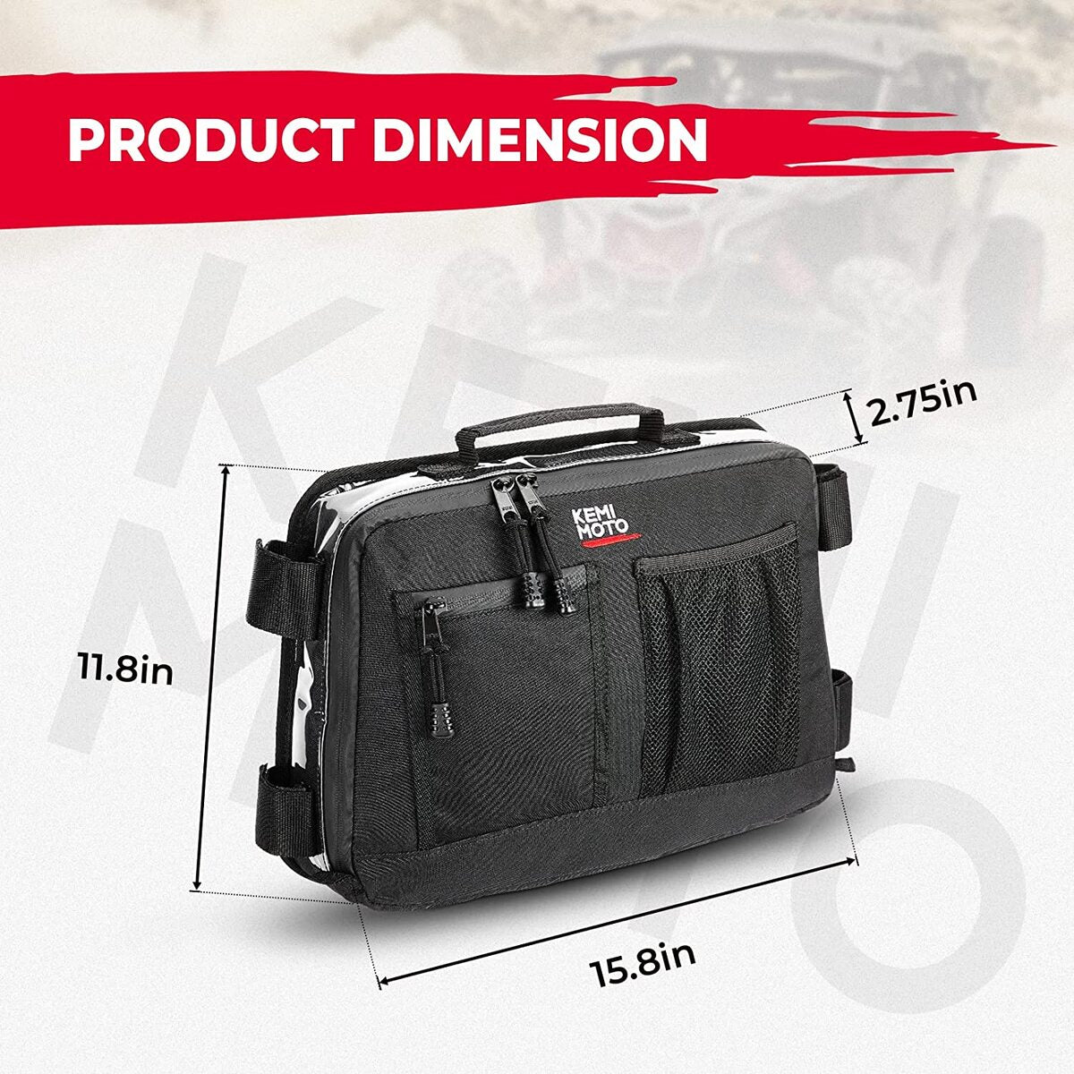 Kemimoto Can-Am Maverick X3 Front & Roof Storage Bags