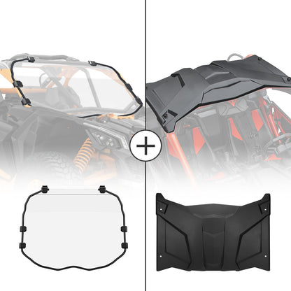 Kemimoto Can-Am Maverick X3 Full Windshield & Hard Roof