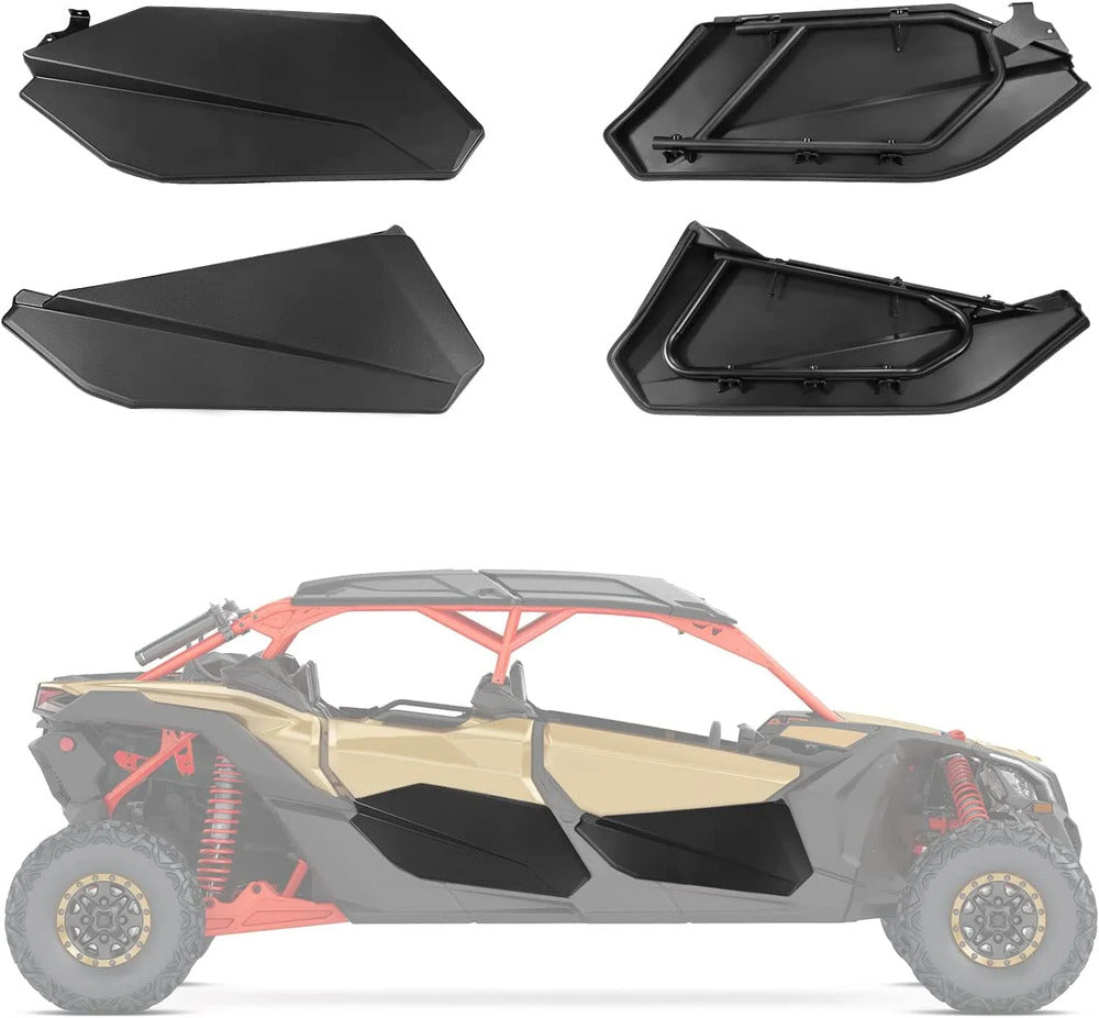Kemimoto Can-Am Maverick X3 Max 4 Pcs Lower Doors Panels with Metal Frame
