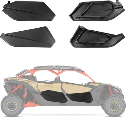 Kemimoto Can-Am Maverick X3 Max 4 Pcs Lower Doors Panels with Metal Frame