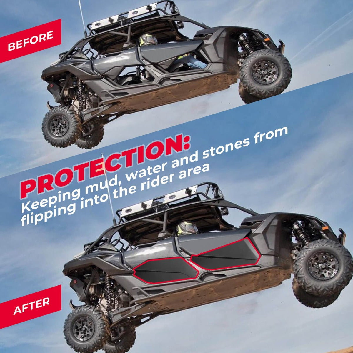 Kemimoto Can-Am Maverick X3 Max Door Panel & Mud Fender Flares