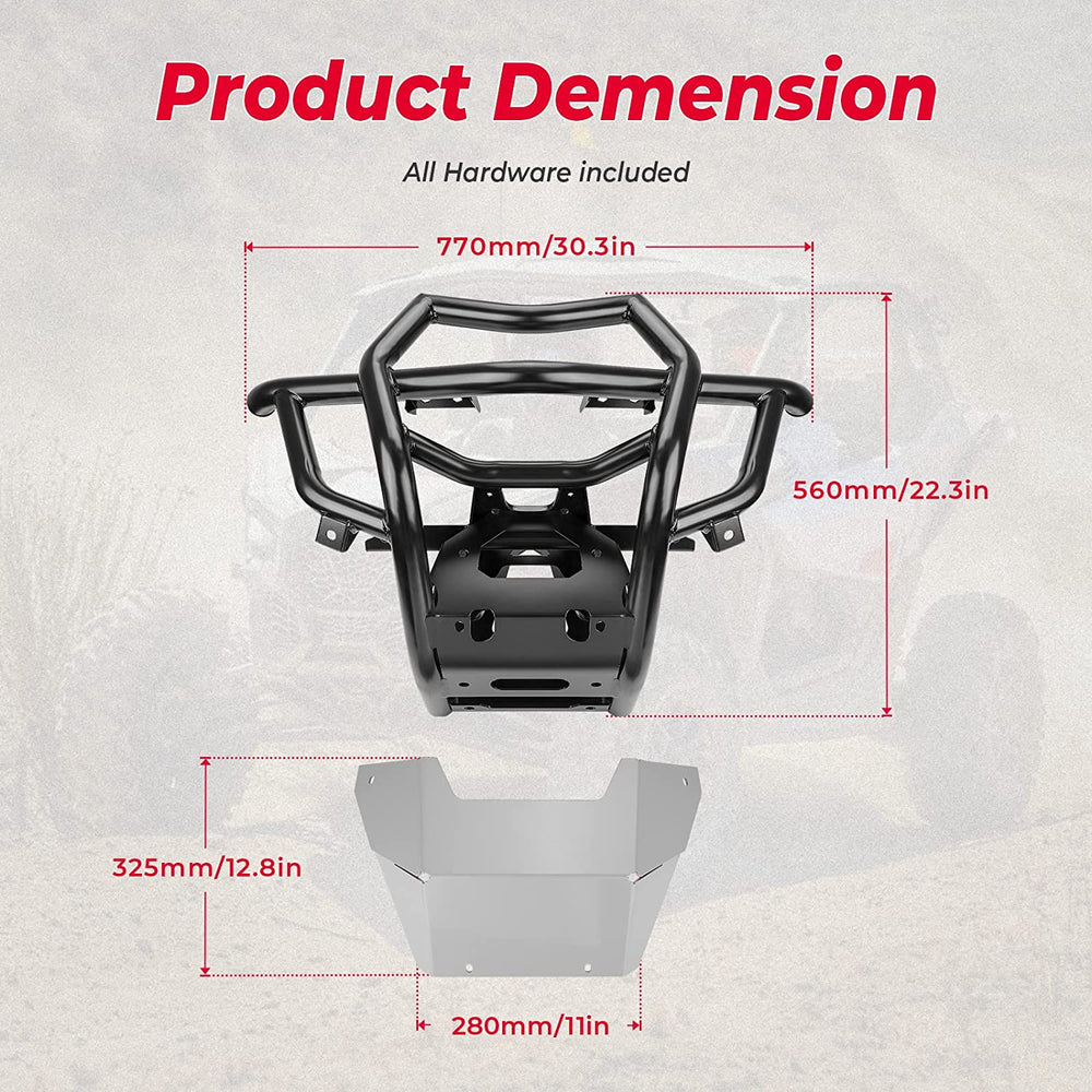 Kemimoto Can-Am Maverick X3 MAX Front Bumpers & Lower Door Inserts