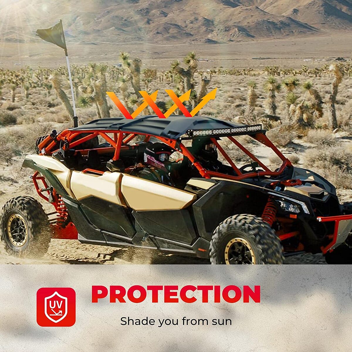 Kemimoto Can-Am Maverick X3 Max Front Bumpers & Hard Roof