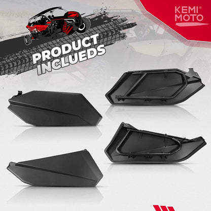 Kemimoto Can-Am Maverick X3 Max Front Lower Doors & Extended Fender Flares