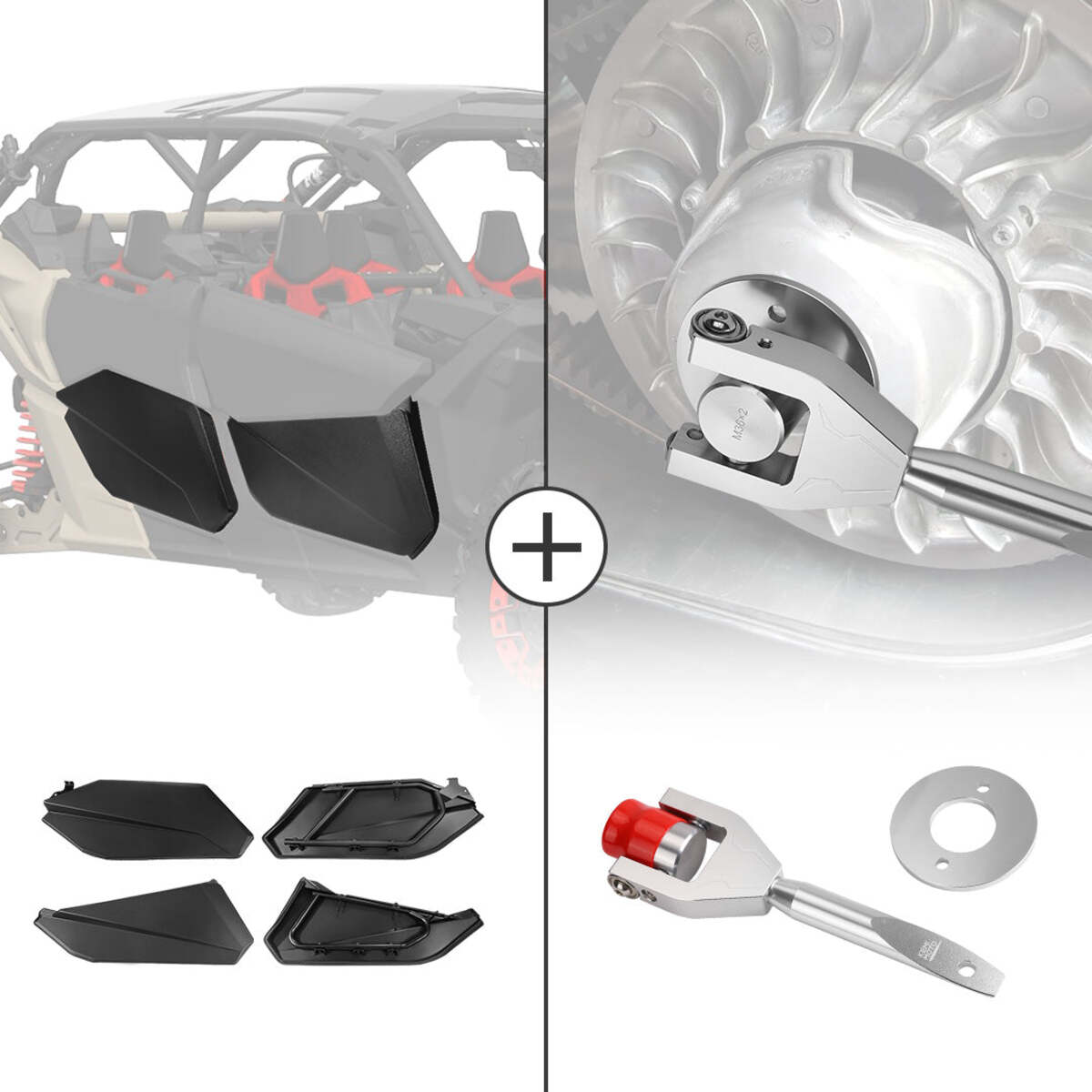 Kemimoto Can-Am Maverick X3 Max Lower Doors Panels & Belt Changing Tool Kit