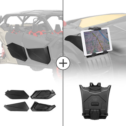 Kemimoto Can-Am Maverick X3 Max Lower Doors Panels Kit & Tablet Holder