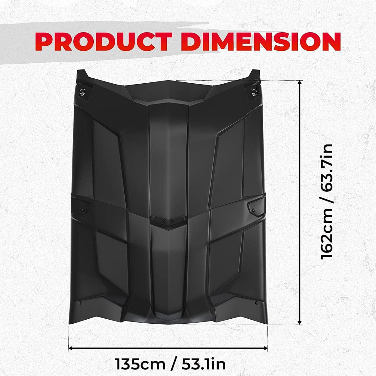 Kemimoto Can-Am Maverick X3 Max Side View Mirror & Hard Roof