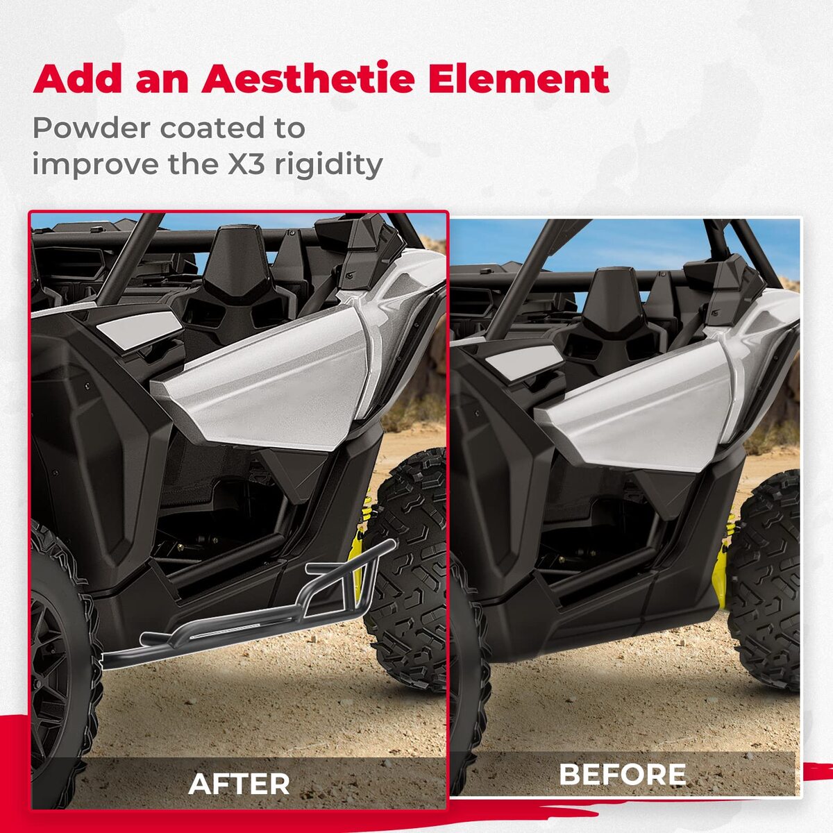 Kemimoto Can-Am Maverick X3 Plastic Roof & Nerf Bars