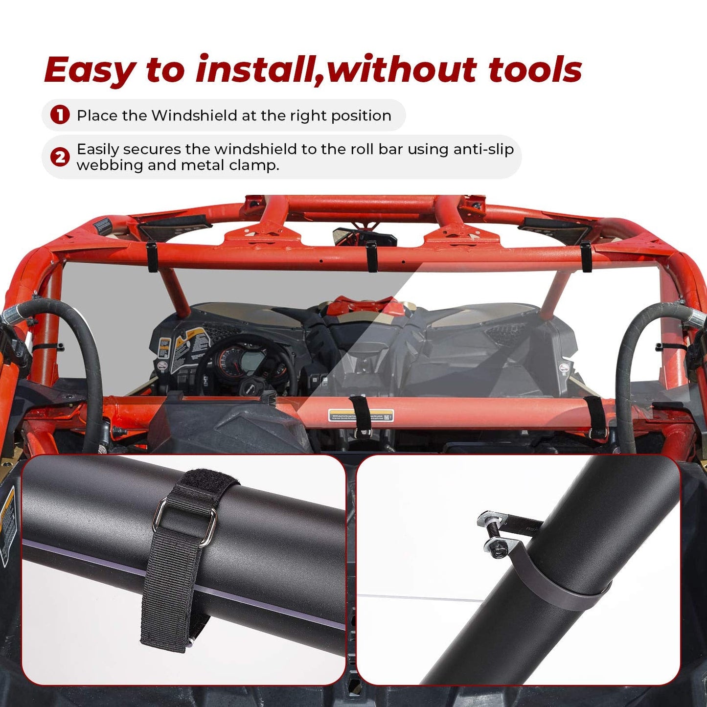 Kemimoto Can-Am Maverick X3 Soft Cab Enclosures & Rear Windshield