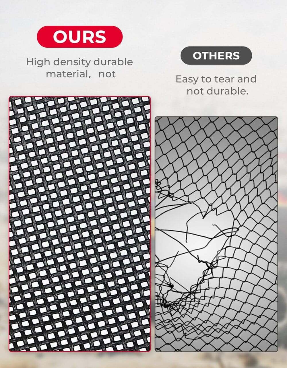 Kemimoto CF Moto UForce 1000/1000 XL Rear Window Net Soft Windshield