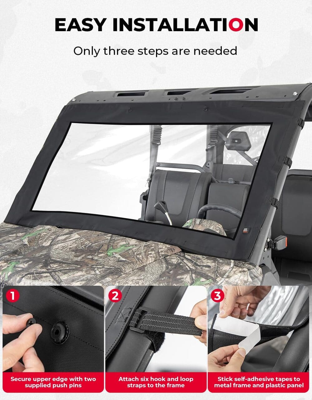 Kemimoto CF Moto UForce 1000/1000XL Soft Front Windshield/Window