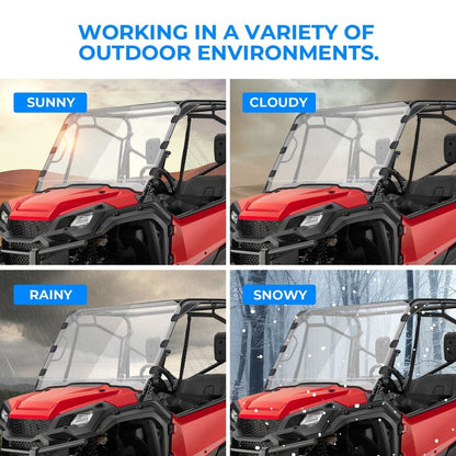 Kemimoto Honda Pioneer 1000/1000-5/1000-6 Full Windshield