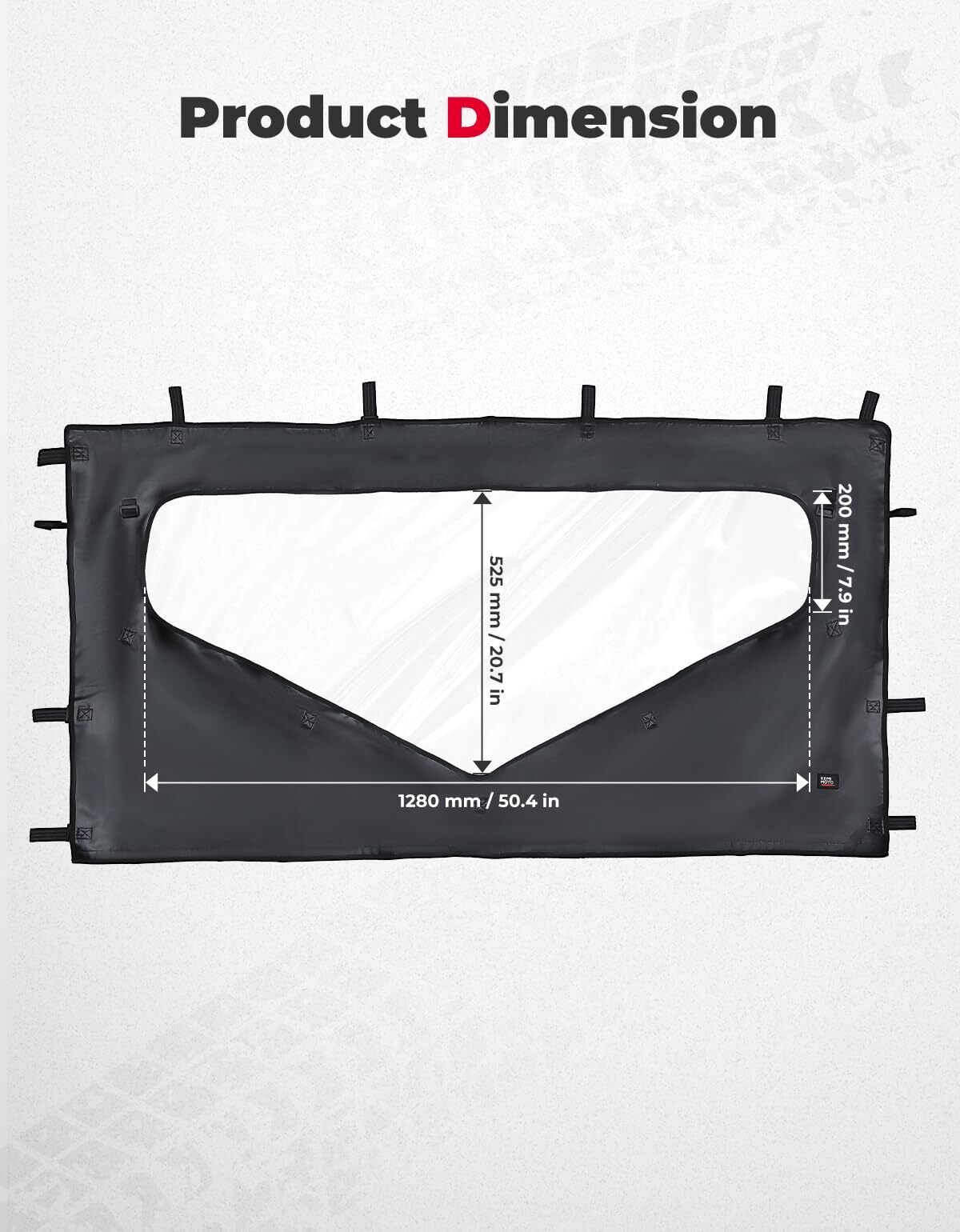 Kemimoto Honda Pioneer 1000-6 UTV Roll Up/ Down Soft Rear Window