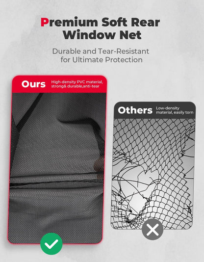 Kemimoto Honda Pioneer 1000-6 UTV Soft Rear Window Net