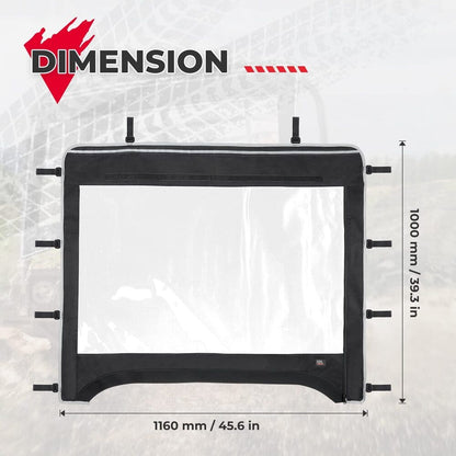 Kemimoto Kawasaki Mule 610/600/SX 600 Fabric Front Windshield