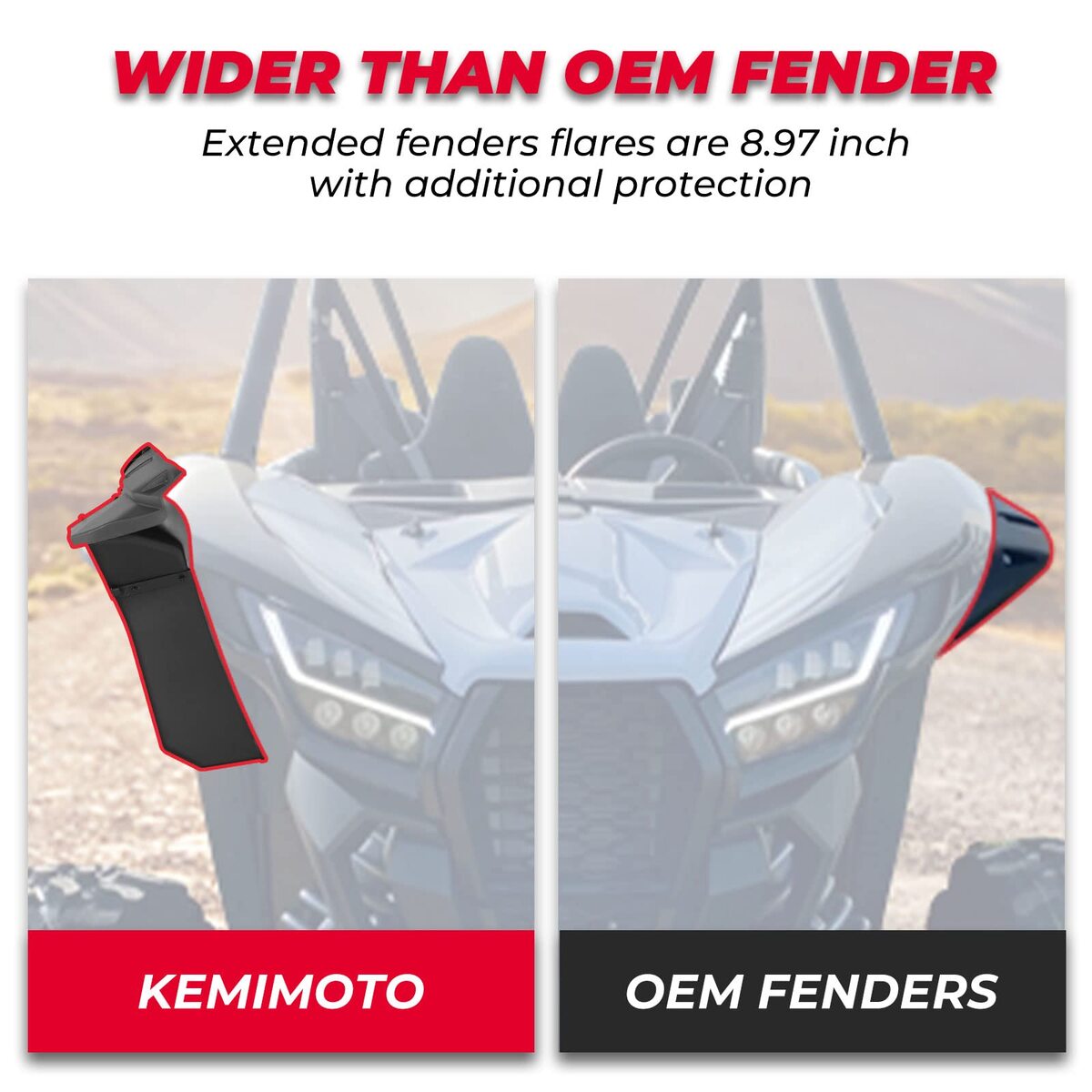 Kemimoto Kawasaki Teryx KRX 1000 Soft Cab Enclosures & Fender Flares